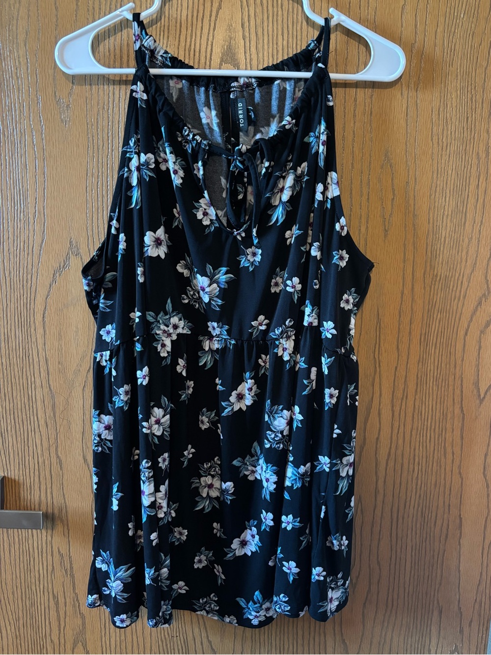 torrid Black Floral Halter Tank Top